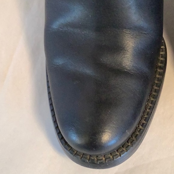 Tommy Hilfiger Black Leather Motorcycle Style Boots - Picture 7 of 16